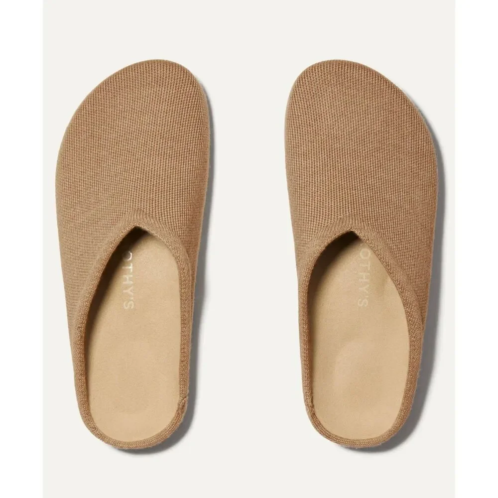 Rothy's The Casual Clog Butternut Tan Merino Wool Size 7